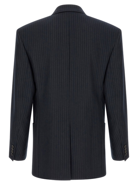 Saint Laurent Pinstriped Double-breasted Blazer