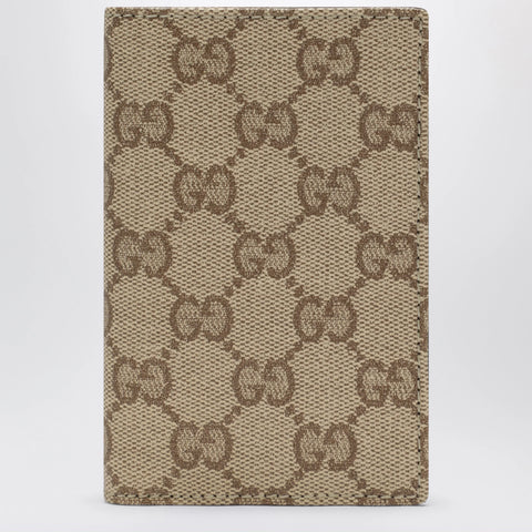 GUCCI Essence Classic card holder in sand beige GG fabric
