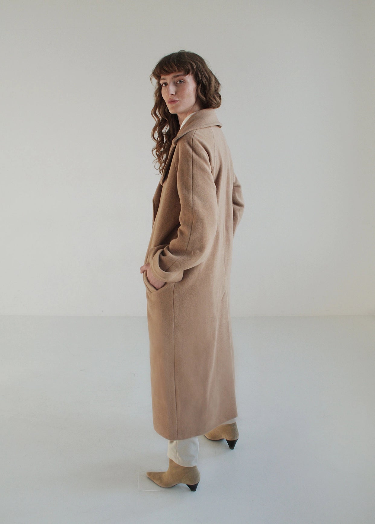 Camel Classic Beige Maxi Wool Coat-Clothing - Women-Nich Linen-Camel-XS-S-Urbanheer