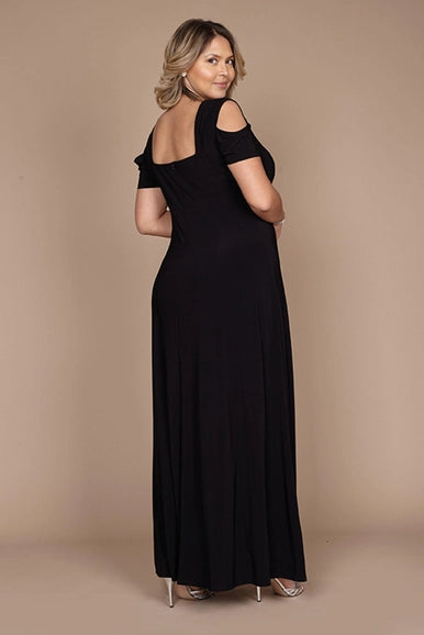 R&M Richards 1367W Long Plus Size Formal Evening Dress-Dylan & Davids-14W-Black-Urbanheer