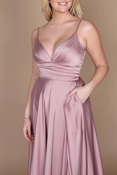 Mauve Spaghetti Strap Prom Long Formal Gown Wholesale-Dylan & Davids-4-Mauve-Urbanheer