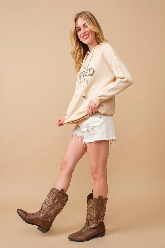 I Am Limited Edition Soft Hoodie Sweater Beige-Sweater-Blue B-BEIGE-S-Urbanheer