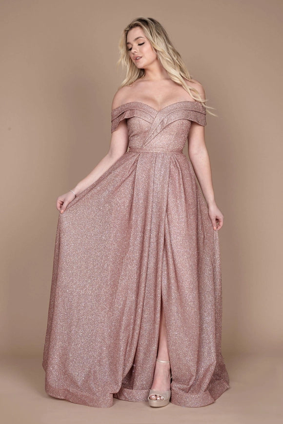 Dylan & Davids Long Off Shoulder Prom Dress-Dress-Dylan & Davids-4-Mauve-Urbanheer