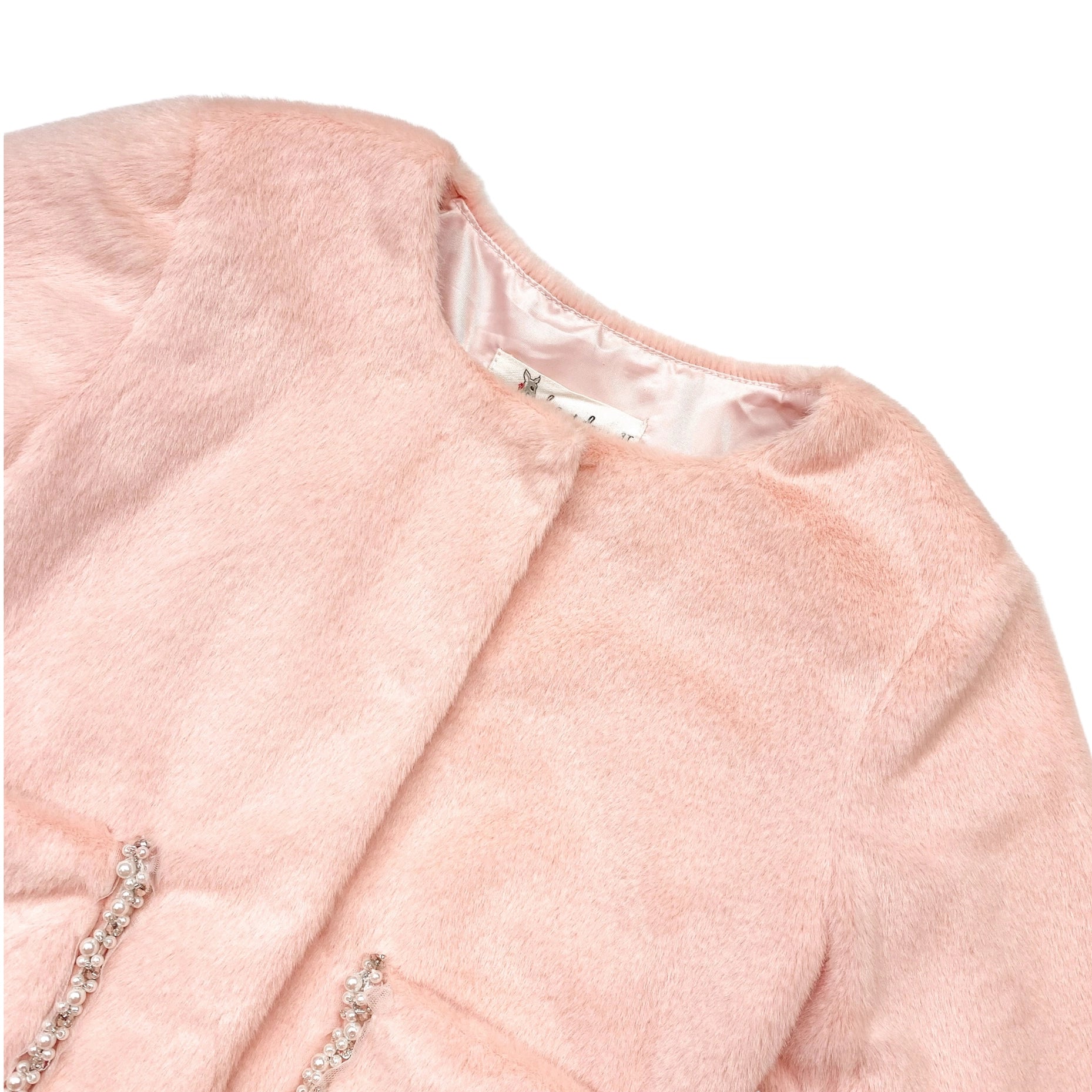 Embellished Trim Furry Jacket-doe a dear-2T-Urbanheer