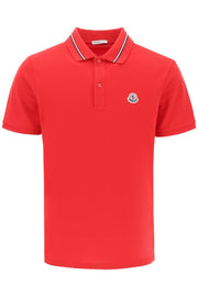 Moncler Basic "Tricolor Collar Polo-Polo-MONCLER-S-Red-Urbanheer