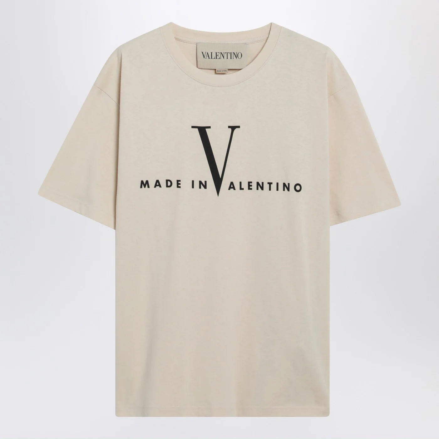 Butter-colored “Made In Valentino” T-shirt