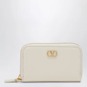 Valentino Garavani Vlogo Signature zip wallet ivory