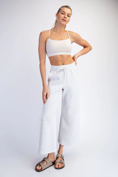 Modal Scuba Cropped Wide Pant