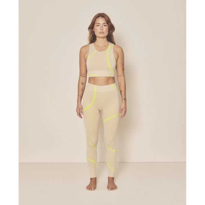 Loud Logo Crop Top - Silver Moon / Cyber Lime-TOP-Moonchild Yoga Wear-S-Urbanheer