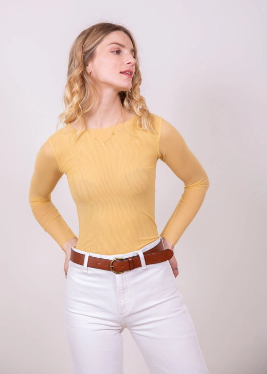 Florence Solid Double Sheer Stretch Top-AMB Designs-S/M-Black-Urbanheer