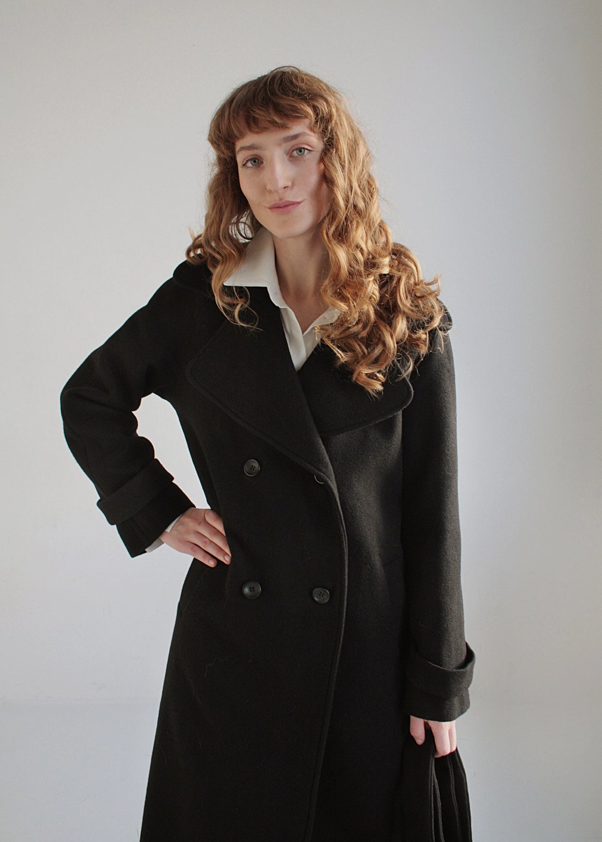Black Warm Wool Coat Winter-Fall For Woman-Clothing - Women-Nich Linen-Black-XS-S-Urbanheer