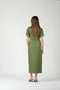 Grecian Puff Sleeve Midi Dress-Grass-Dress-Lucca Couture-XS-Urbanheer