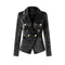 Whitney Black Pu Faux Croc Leather Luxury Fitted Double Brea-ALLARA-S-Urbanheer