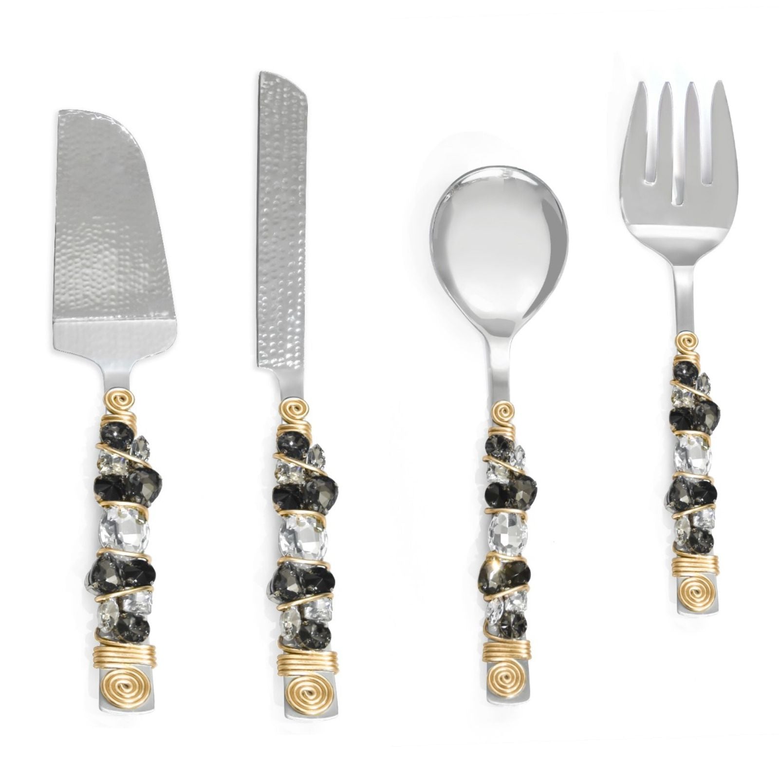 Crystal Radiance Salad Server & Cake Server Set-Tiramisu-Urbanheer