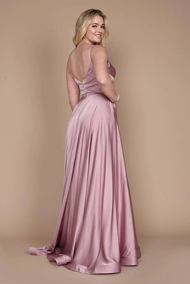 Mauve Spaghetti Strap Prom Long Formal Gown Wholesale-Dylan & Davids-4-Mauve-Urbanheer
