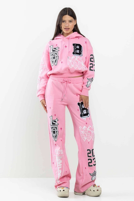 Bright Future Cropped Hoodie-Clothing - Women-Vibrant M.i.U-Pink-S-Urbanheer