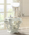 Antique White Square End Table