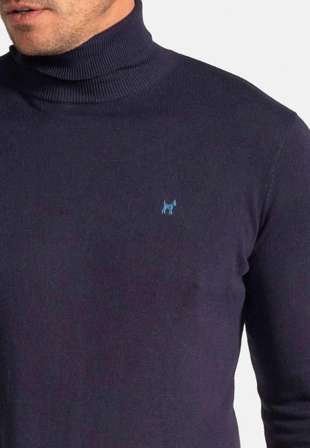 Navy Turtleneck Sweater-Sweater-Williot-S-Urbanheer