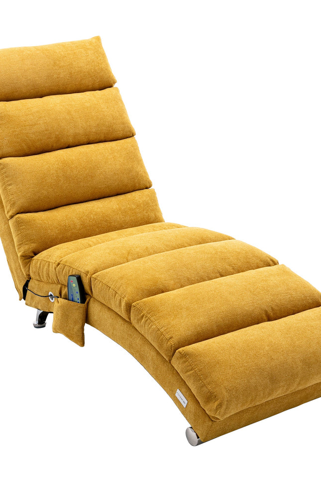 Linen Chaise Lounge Modern Message Chair-Accent Chair-G-BlakHom-Urbanheer