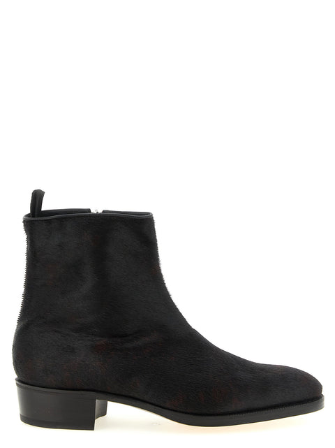 John Lobb Freddi Bristle Hide Ankle Boots