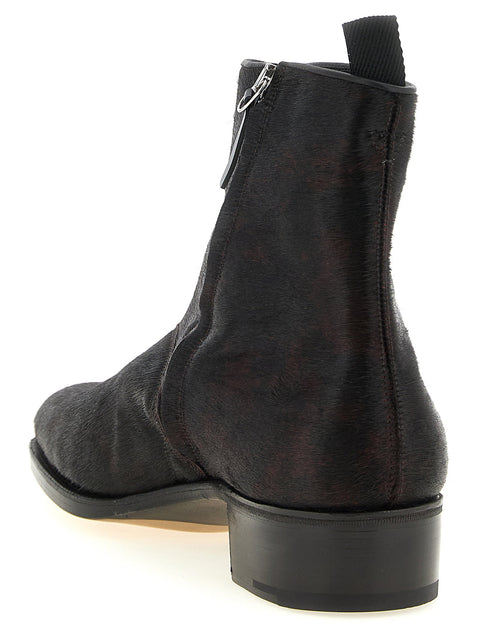 John Lobb Freddi Bristle Hide Ankle Boots