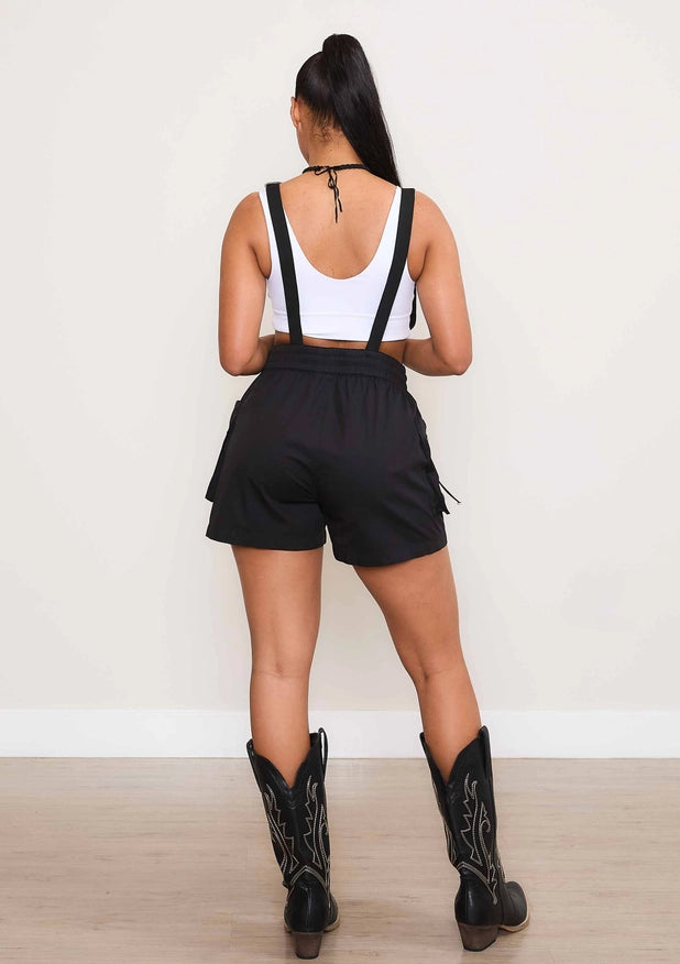 Nylon Dungaree Cargo Shorts-Shorts-Vibrant M.i.U-S-Urbanheer