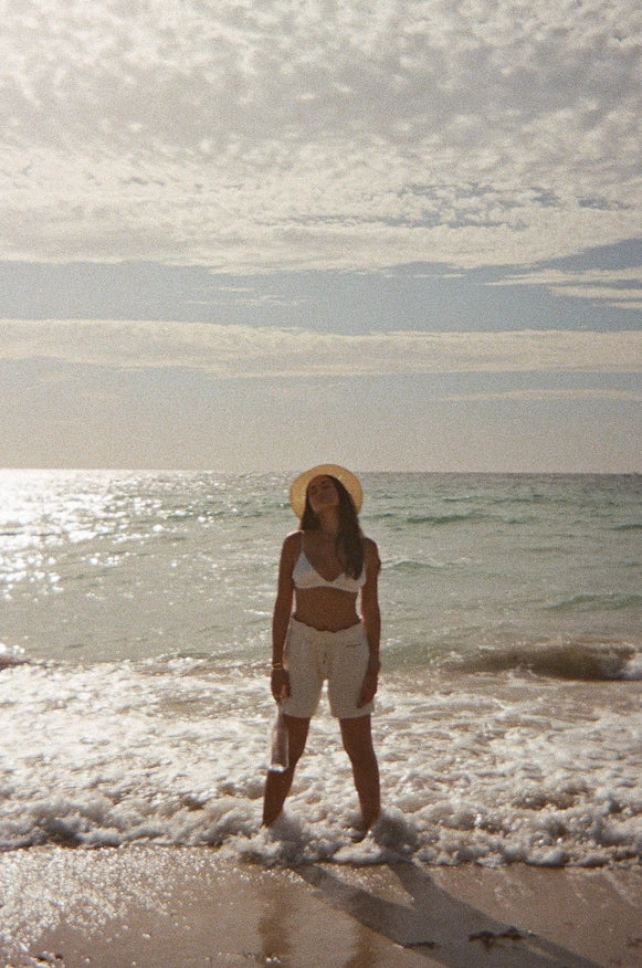 Organic Cotton Shorts Beige-Shorts-Gergana Ivanova-S-Urbanheer