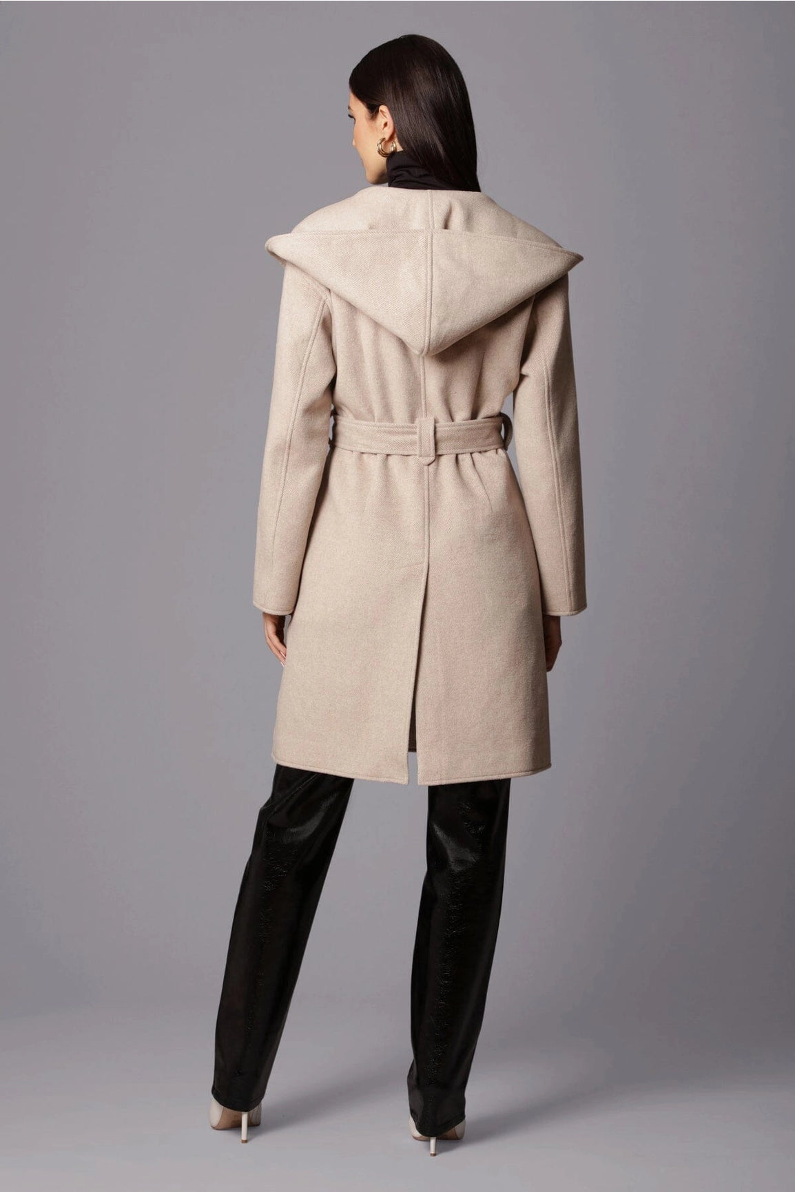 Twill Hooded Robe Coat-Avec Les Filles-Pink Sand-XS-Urbanheer