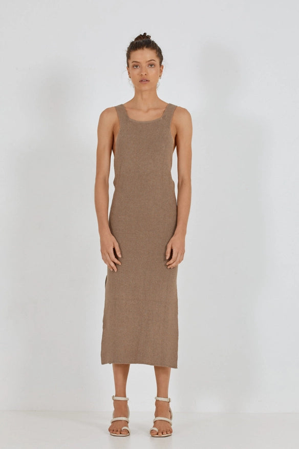 Hendrix Knit Dress - Taupe Gray-Dress-Before Anyone Else-S/M-Urbanheer