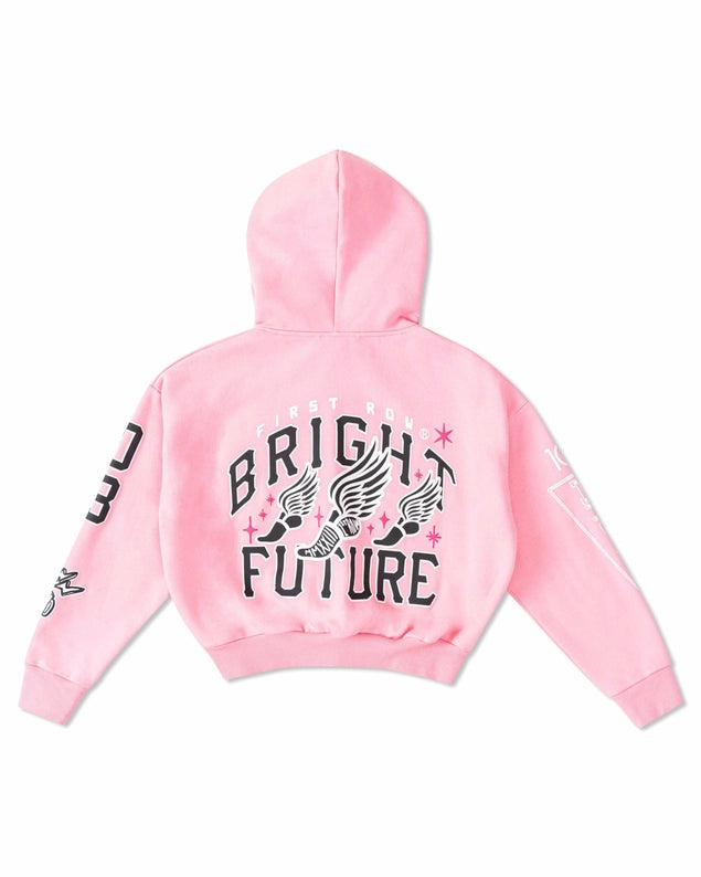 Bright Future Cropped Hoodie-Clothing - Women-Vibrant M.i.U-Pink-S-Urbanheer