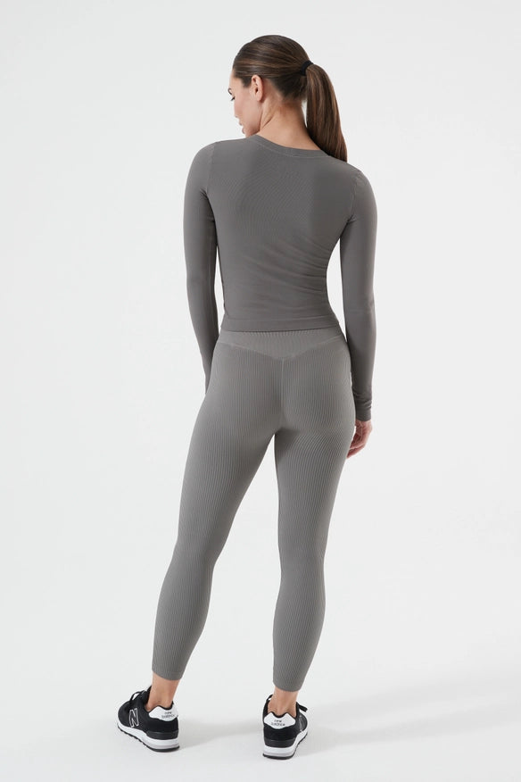 Rib Seamless Longsleeve Slate-Long Sleeve Tops-Nux Active-S-Urbanheer