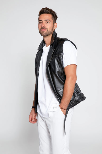 Mens Jax Ultimate Lambskin Leather Vest-Clothing - Men-Fadcloset-Urbanheer