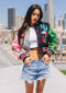 Wild And Free Cropped Varsity Jacket-Jacket-First Row-NAVY-S-Urbanheer