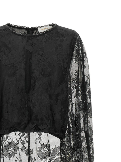 Zimmermann Valiant Lace Caped Top Top