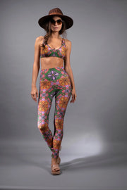 Exotic Floral Orange Pink Hig Waisted Trousers- Who-Nuvula-XS-Urbanheer