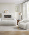 Adell Polar Bear 2-Piece Faux Fur Living Room Set with Sofa &amp; Swivel Cuddle Chair – Ivory White