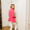 Timeless Fitted Blazer Jacket with Gold Double-Breasted Buttons Fuchsia-Jacket-Attentif Paris-S-Urbanheer