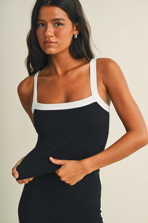 Contrast Block Tank Top