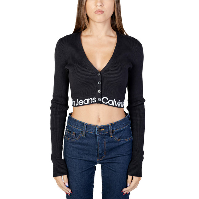 Calvin Klein Jeans Women Cardigan-Clothing - Women-Calvin Klein Jeans-black-XS-Urbanheer
