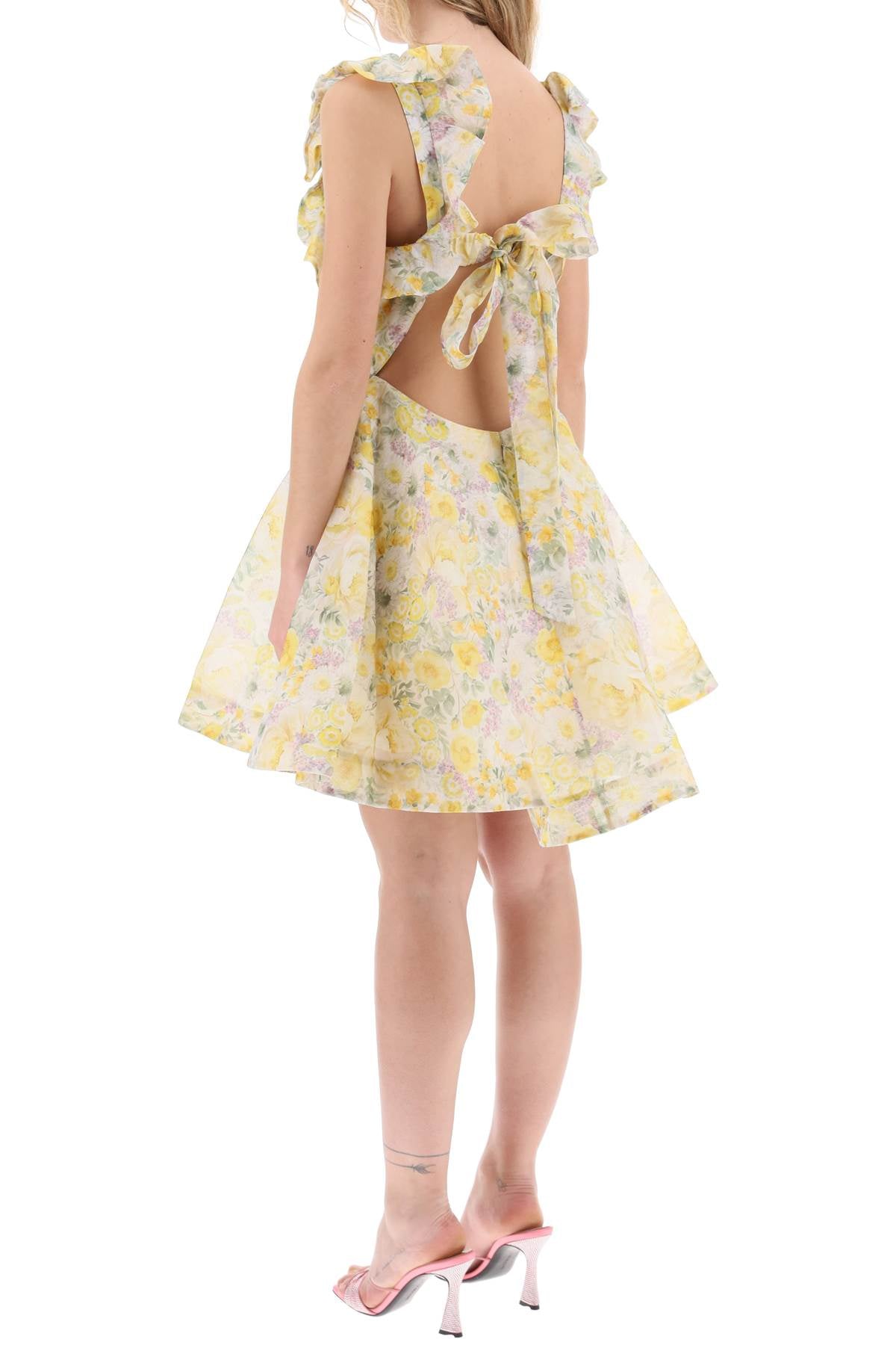 Zimmermann "Mini Harmony Floral Organza Dress"-Dress-Zimmermann-1-Mixed colours-Urbanheer