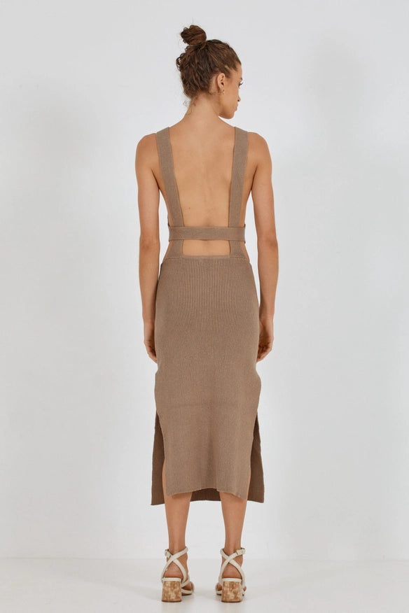 Hendrix Knit Dress - Taupe Gray-Dress-Before Anyone Else-S/M-Urbanheer
