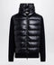 Moncler Blue padded wool zip-up hoodie