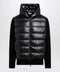 Moncler Black padded wool zip-up hoodie