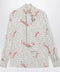 Valentino Vanilla silk shirt with logo print
