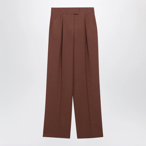 Valentino Light Brown Wool Trousers