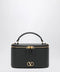 Valentino Garavani VLogo Signature Mini Vanity Bag in Black Leather