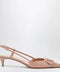 Valentino Garavani Cinnamon pink VLogo Signature patent leather slingback pumps