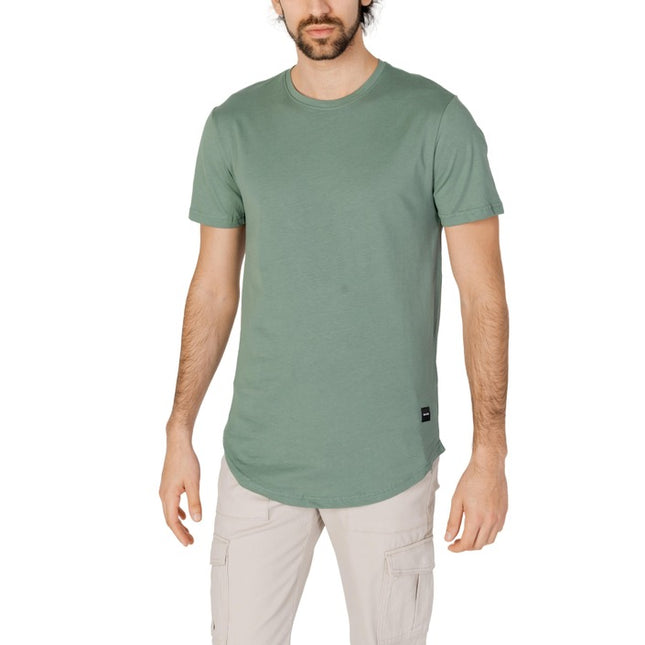Only & Sons Men T-Shirt-Clothing T-shirts-Only & Sons-green-S-Urbanheer