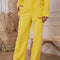Timeless Straight Cut Plain Pants Yellow-Pants-Attentif Paris-S-Urbanheer