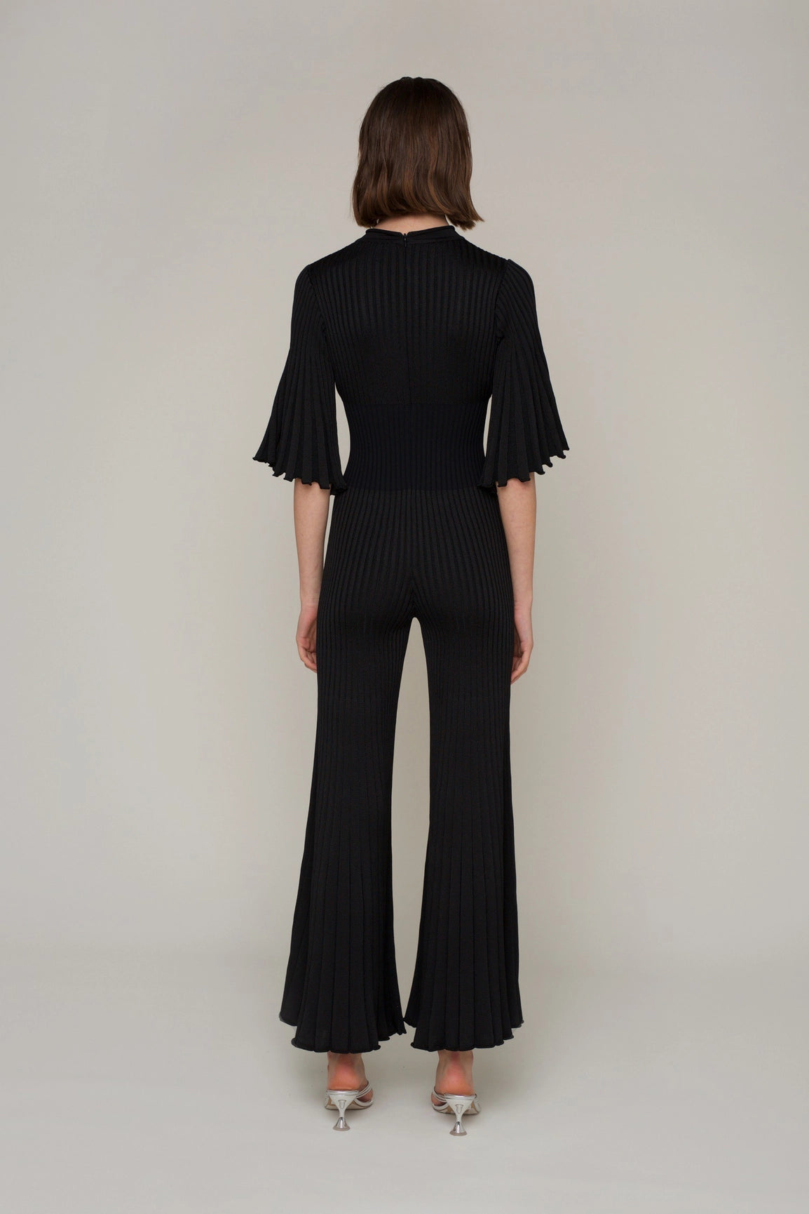 Bae Wide Leg Fitted Knit Jumpsuit-Clothing - Women-Amy Lynn-S-Black-Urbanheer